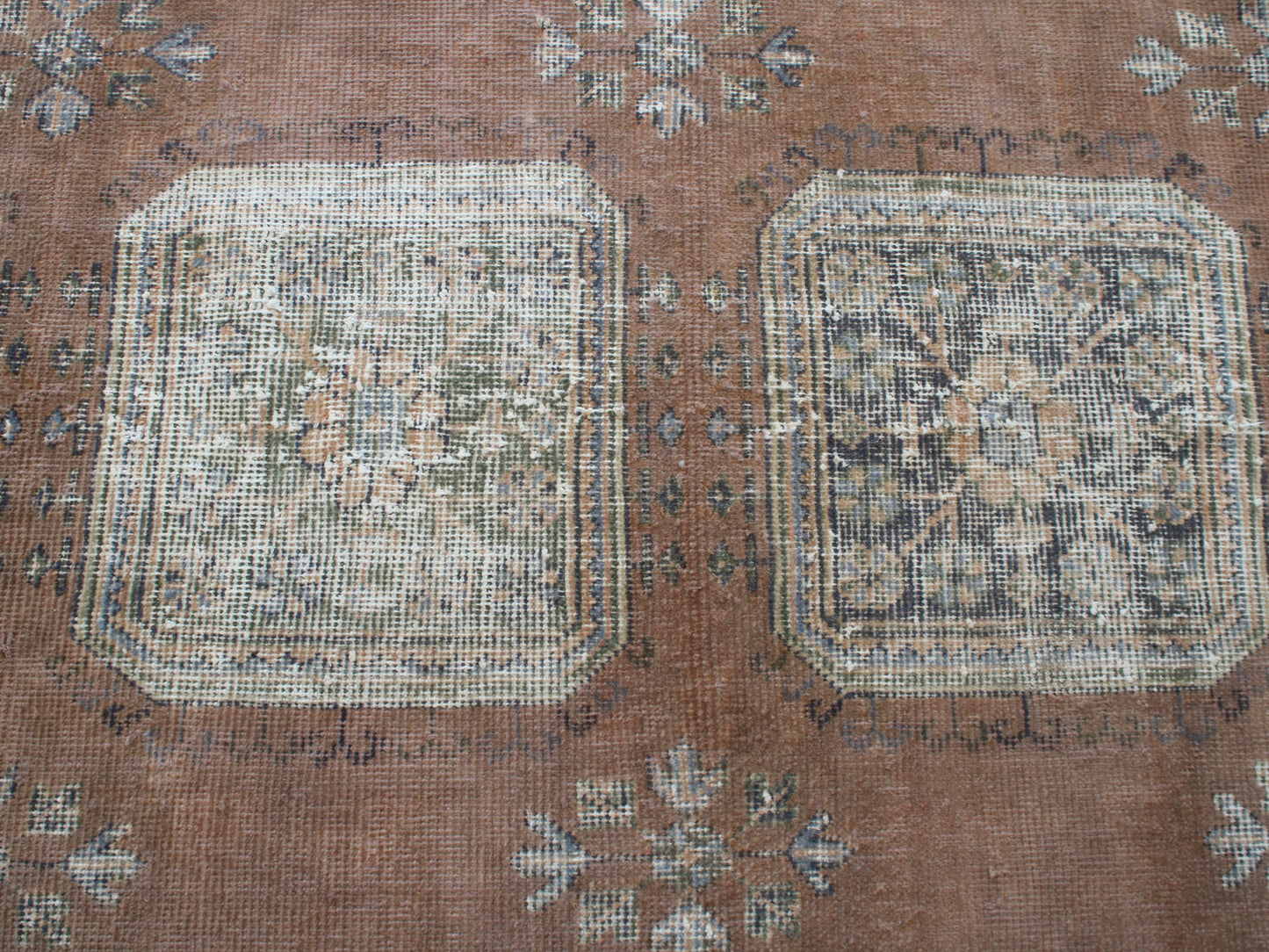 3x11 Vintage Brown Beige Oriental Runner Rug – Handmade Turkish Wool Hallway Runner Rug | Distressed Anatolian Carpet