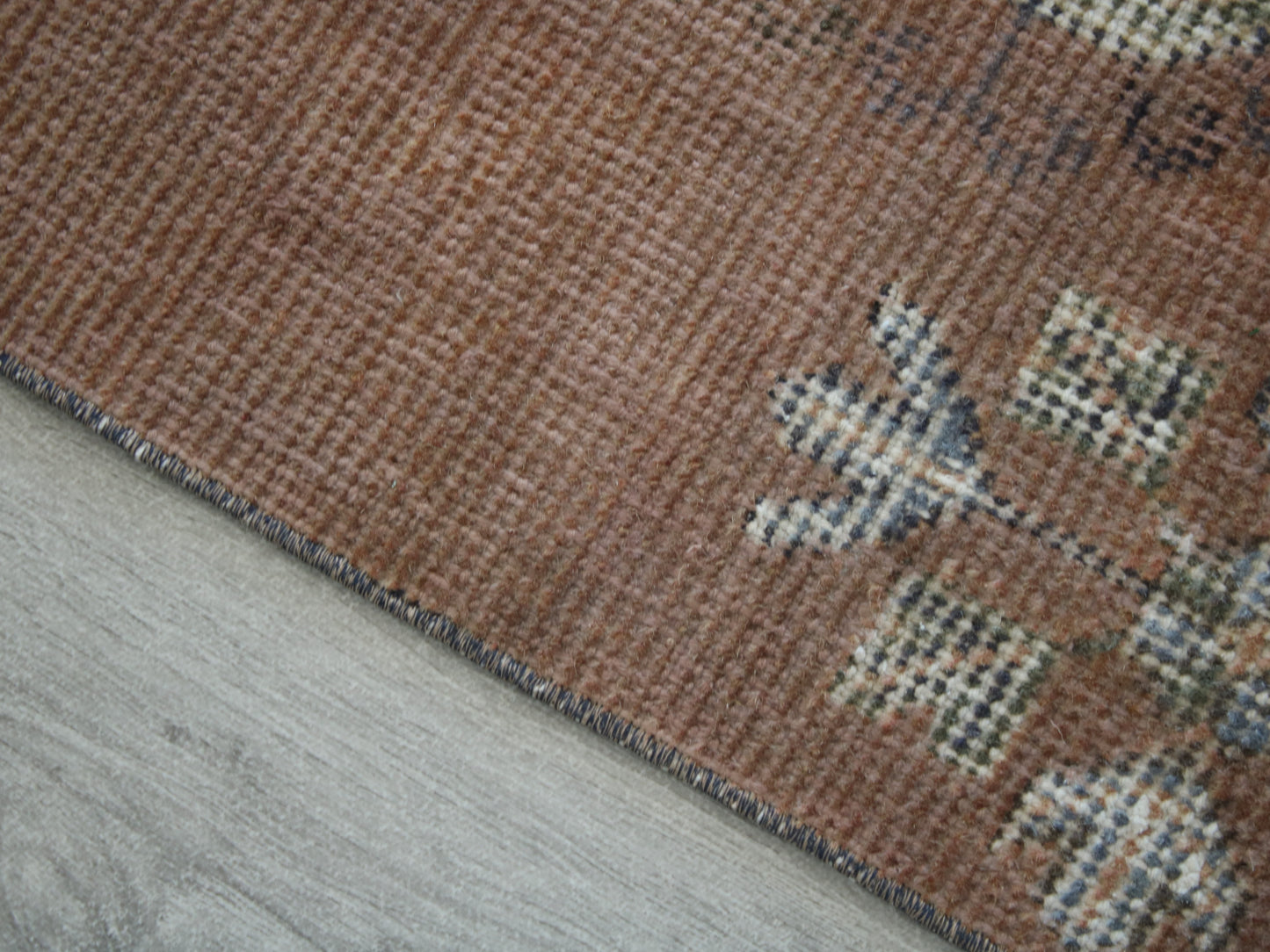 3x11 Vintage Brown Beige Oriental Runner Rug – Handmade Turkish Wool Hallway Runner Rug | Distressed Anatolian Carpet