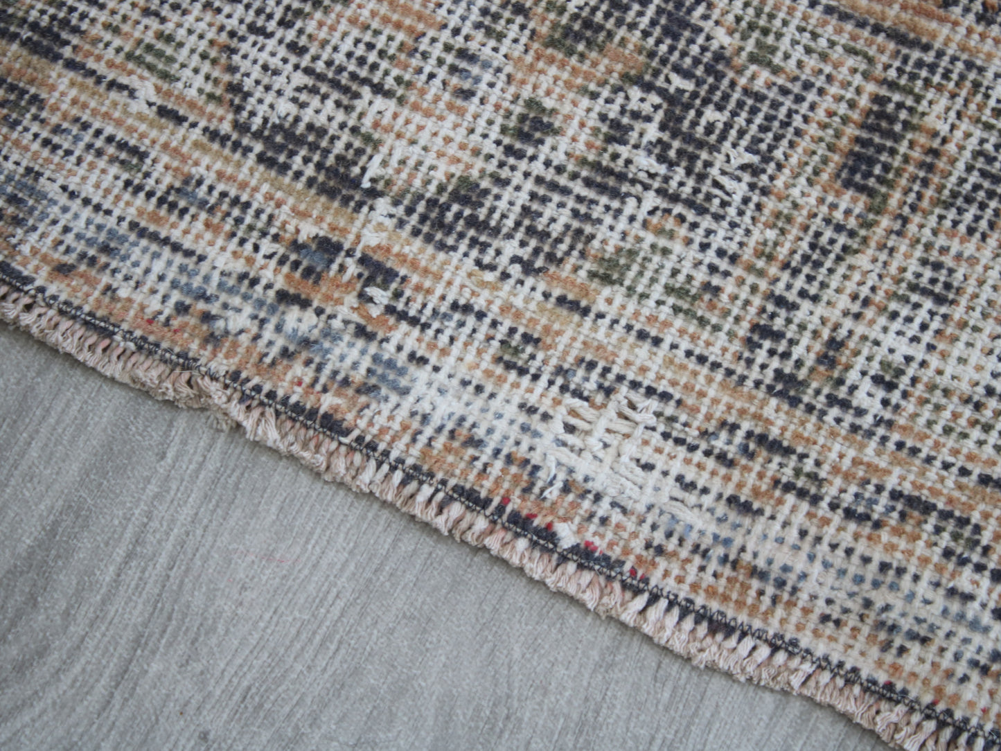 3x11 Vintage Brown Beige Oriental Runner Rug – Handmade Turkish Wool Hallway Runner Rug | Distressed Anatolian Carpet