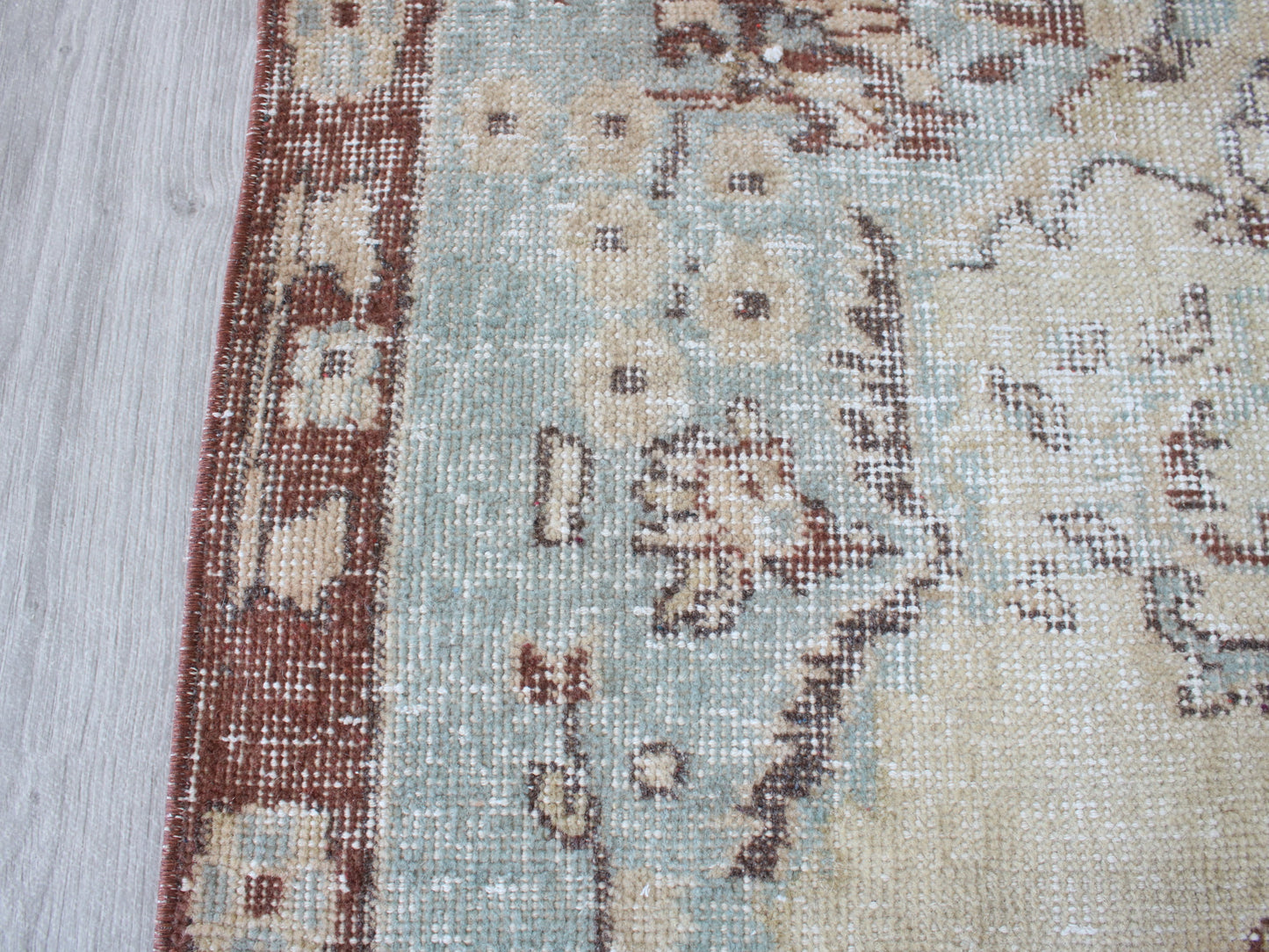 Vintage Turkish Oushak Rug – 6.7x10.5 ft | Handmade Wool Area Rug