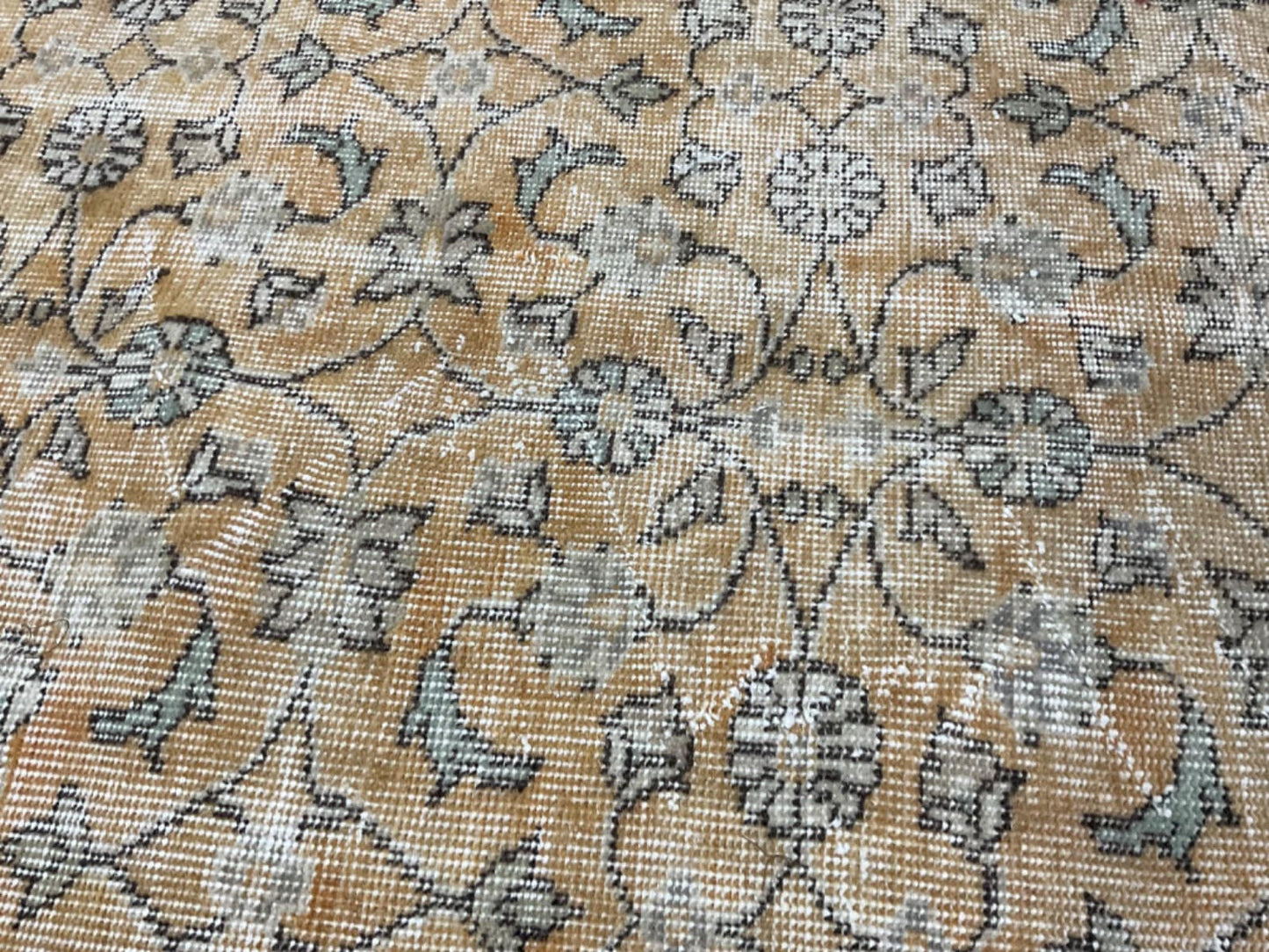 3x6 Yellow Accent Rug ,Handamde Rug, 3x6 Home Decor Rug, Turkish Accent Rug, 3x6 Oushak Accent Rug, Knotted Rug, 3x6 Bohemian Decor, 3x6 Rug