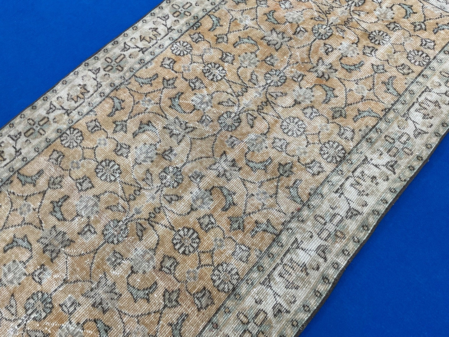 3x6 Yellow Accent Rug ,Handamde Rug, 3x6 Home Decor Rug, Turkish Accent Rug, 3x6 Oushak Accent Rug, Knotted Rug, 3x6 Bohemian Decor, 3x6 Rug