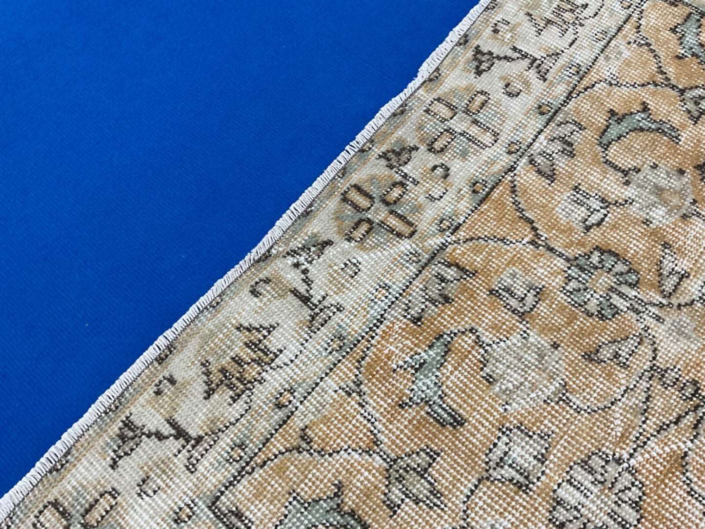 3x6 Yellow Accent Rug ,Handamde Rug, 3x6 Home Decor Rug, Turkish Accent Rug, 3x6 Oushak Accent Rug, Knotted Rug, 3x6 Bohemian Decor, 3x6 Rug
