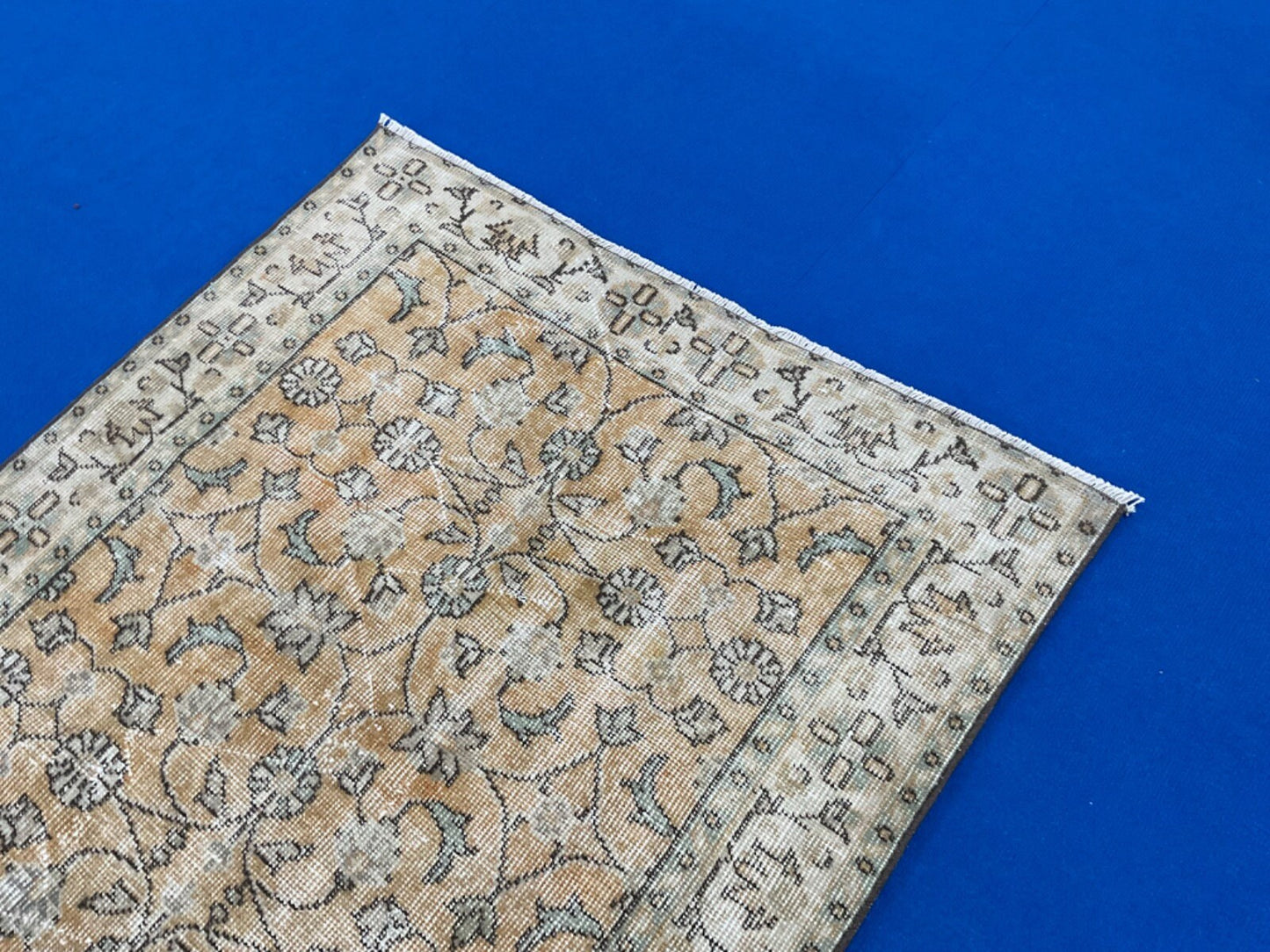 3x6 Yellow Accent Rug ,Handamde Rug, 3x6 Home Decor Rug, Turkish Accent Rug, 3x6 Oushak Accent Rug, Knotted Rug, 3x6 Bohemian Decor, 3x6 Rug