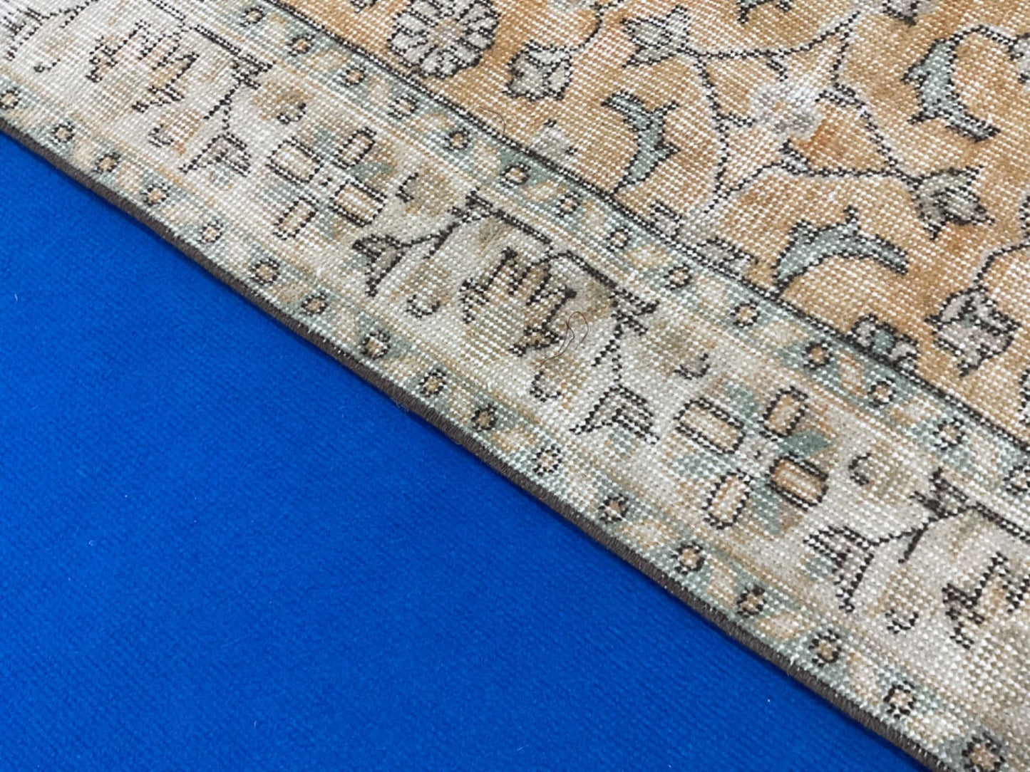 3x6 Yellow Accent Rug ,Handamde Rug, 3x6 Home Decor Rug, Turkish Accent Rug, 3x6 Oushak Accent Rug, Knotted Rug, 3x6 Bohemian Decor, 3x6 Rug