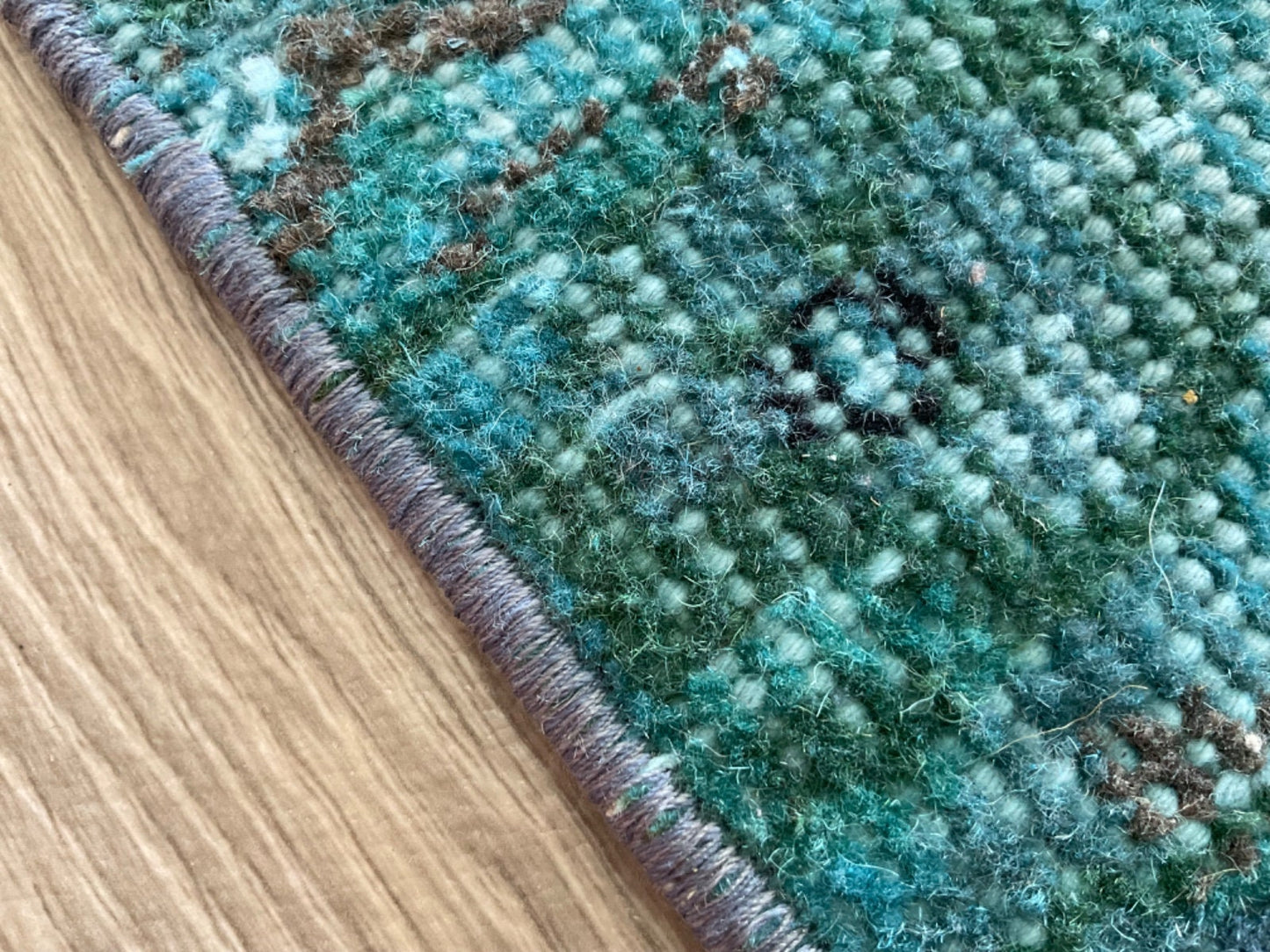 2x4 Blue Overdyed Rug, Door Mat Rug, Small Area Rug, Handmade Rug, Oriental Rug, Nomadic Rug, Wool Rug, Antique Rug, Turkish Door Mat, 2x4
