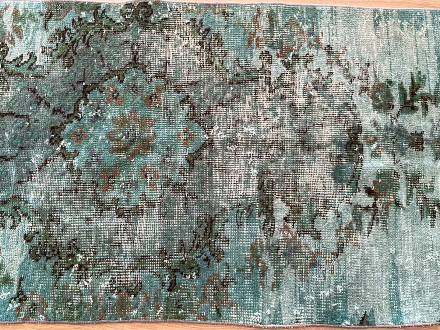 2x4 Blue Overdyed Rug, Door Mat Rug, Small Area Rug, Handmade Rug, Oriental Rug, Nomadic Rug, Wool Rug, Antique Rug, Turkish Door Mat, 2x4