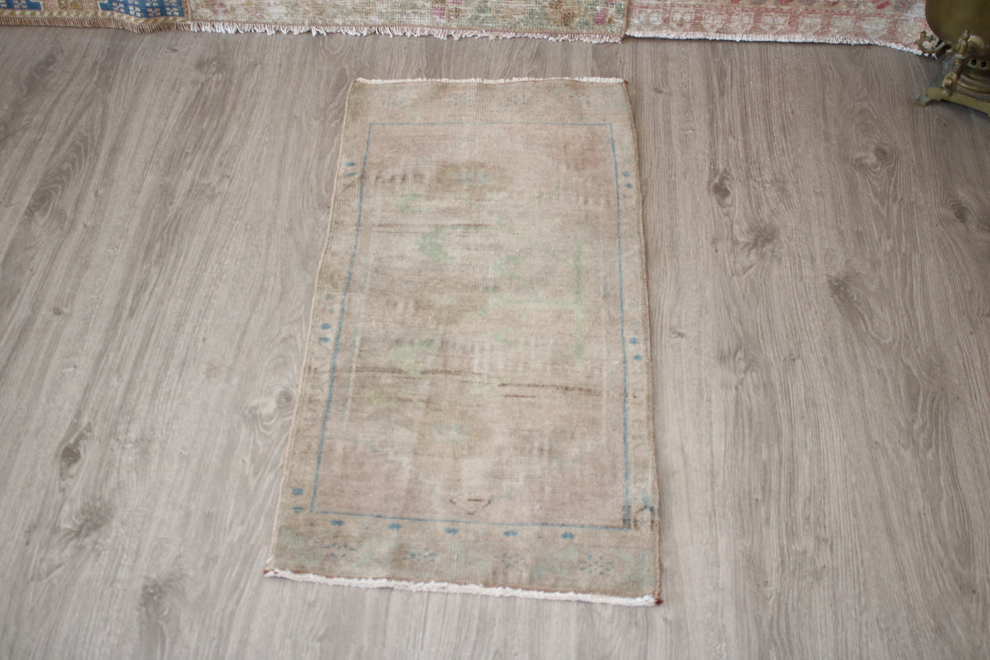 1x3 Muted Door Mat, Turkish Door Mat, Handmade Rug, Oriental Rug, Kitchen Rug, Bedroom Rug, Washable Rug, Living Room Rug, Small Area Rug