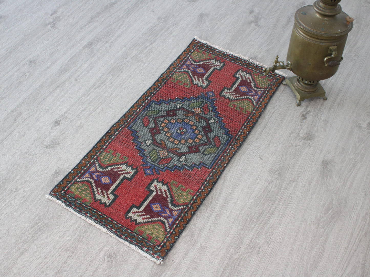 Hand Knotted Wool Affordable Oushak Rug, Pastel Turkish Vintage Rug (3.7 x 6.4 ft)