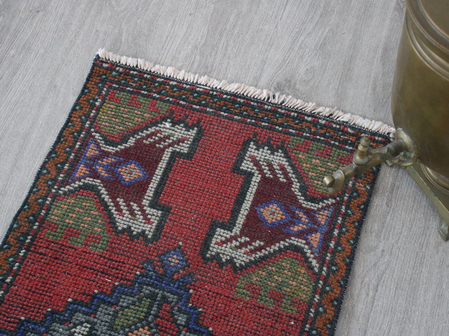Hand Knotted Wool Affordable Oushak Rug, Pastel Turkish Vintage Rug (3.7 x 6.4 ft)