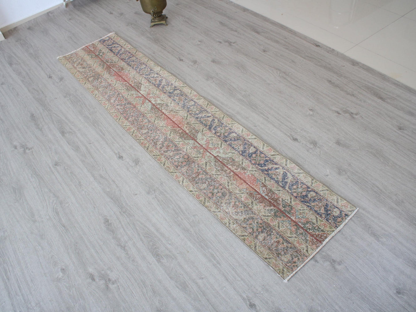 2x8 Handmade Turkish Patchwork Runner Rug, Turkish Tribal Rug(1.7x8.0)Ft