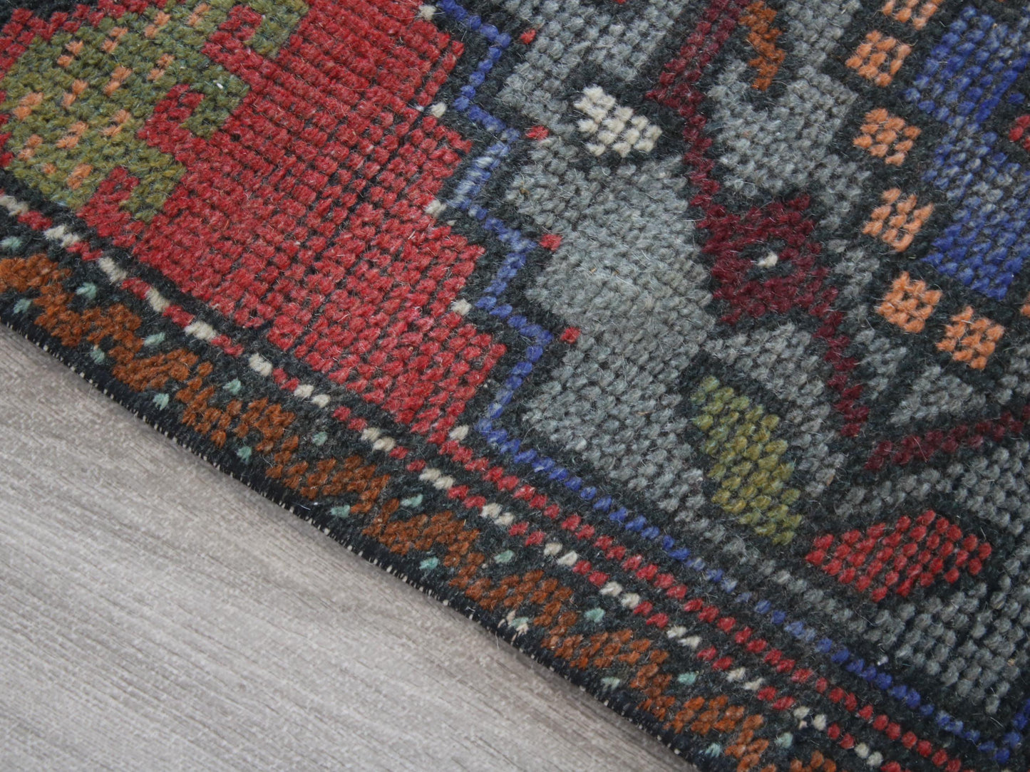 Hand Knotted Wool Affordable Oushak Rug, Pastel Turkish Vintage Rug (3.7 x 6.4 ft)