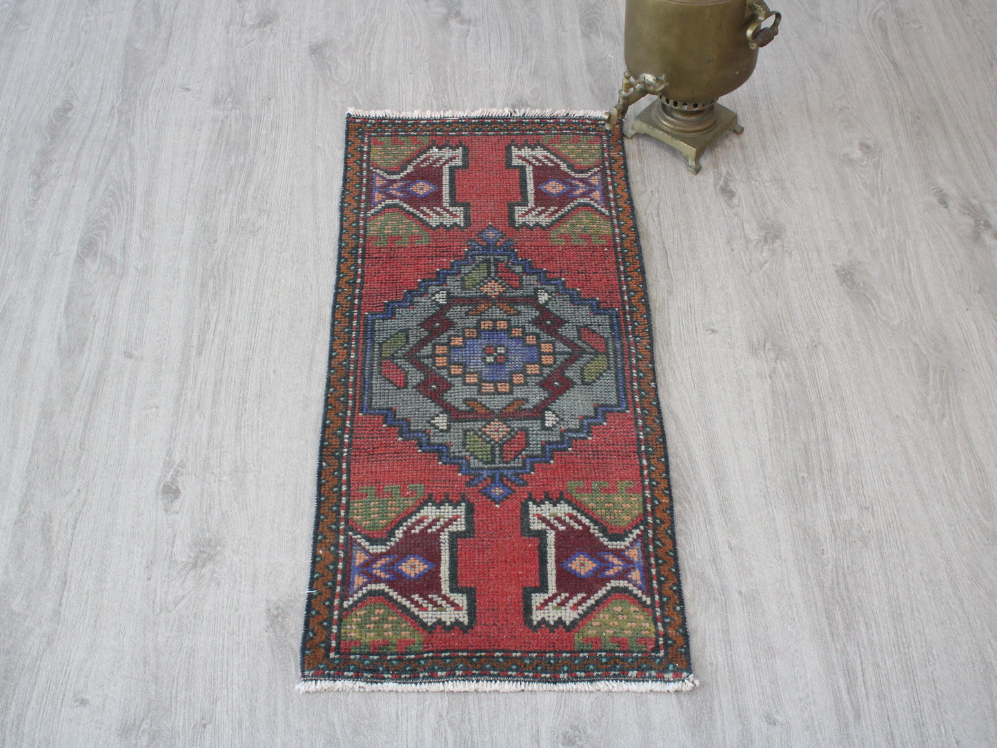 Hand Knotted Wool Affordable Oushak Rug, Pastel Turkish Vintage Rug (3.7 x 6.4 ft)
