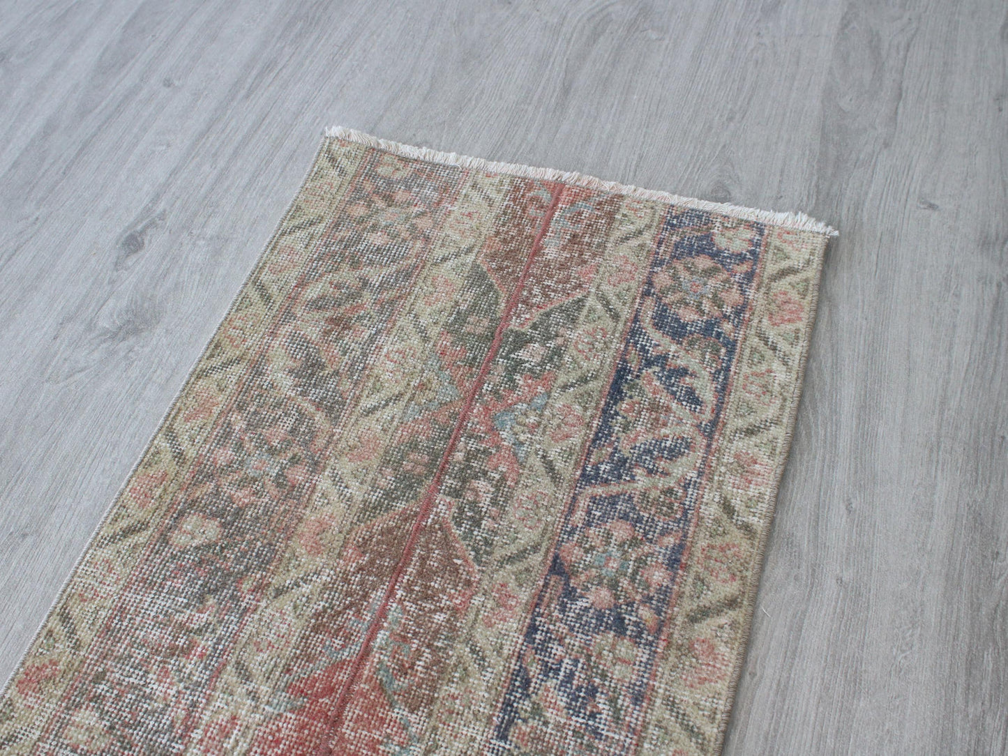 2x8 Handmade Turkish Patchwork Runner Rug, Turkish Tribal Rug(1.7x8.0)Ft