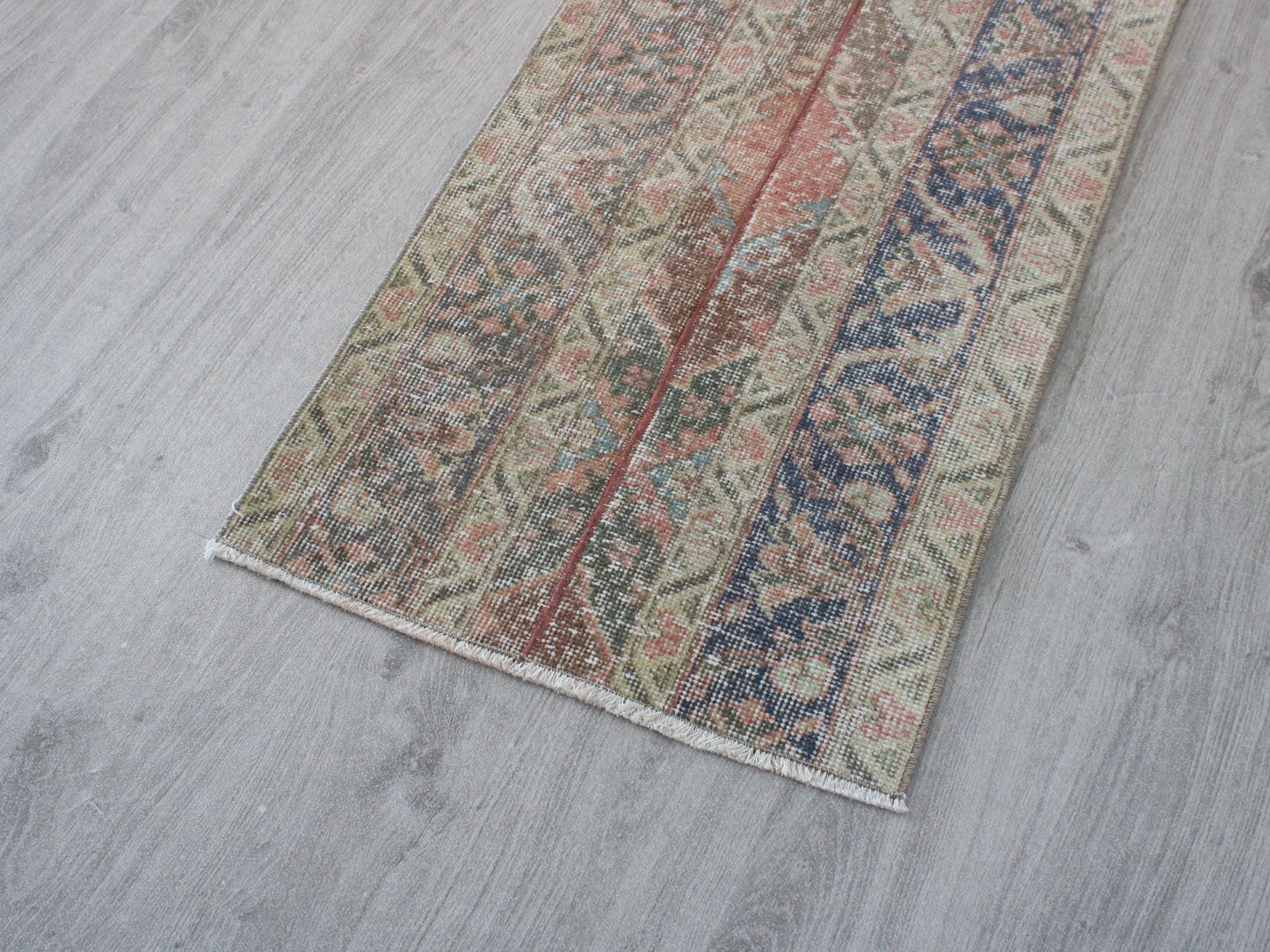 2x8 Handmade Turkish Patchwork Runner Rug, Turkish Tribal Rug(1.7x8.0)Ft