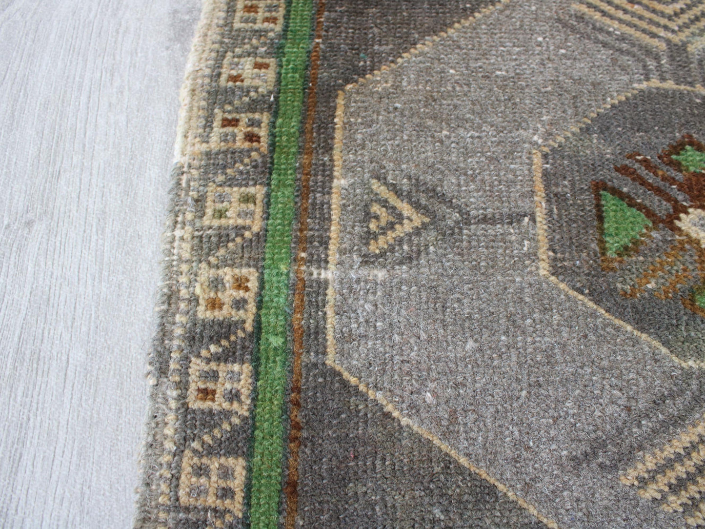 Oushak Doormat Rug, Handmade Wool Rug, Small Turkish Rug, 2x3 Ft, Entry Mat, Vintage Kitchen Rug, Welcome Rug