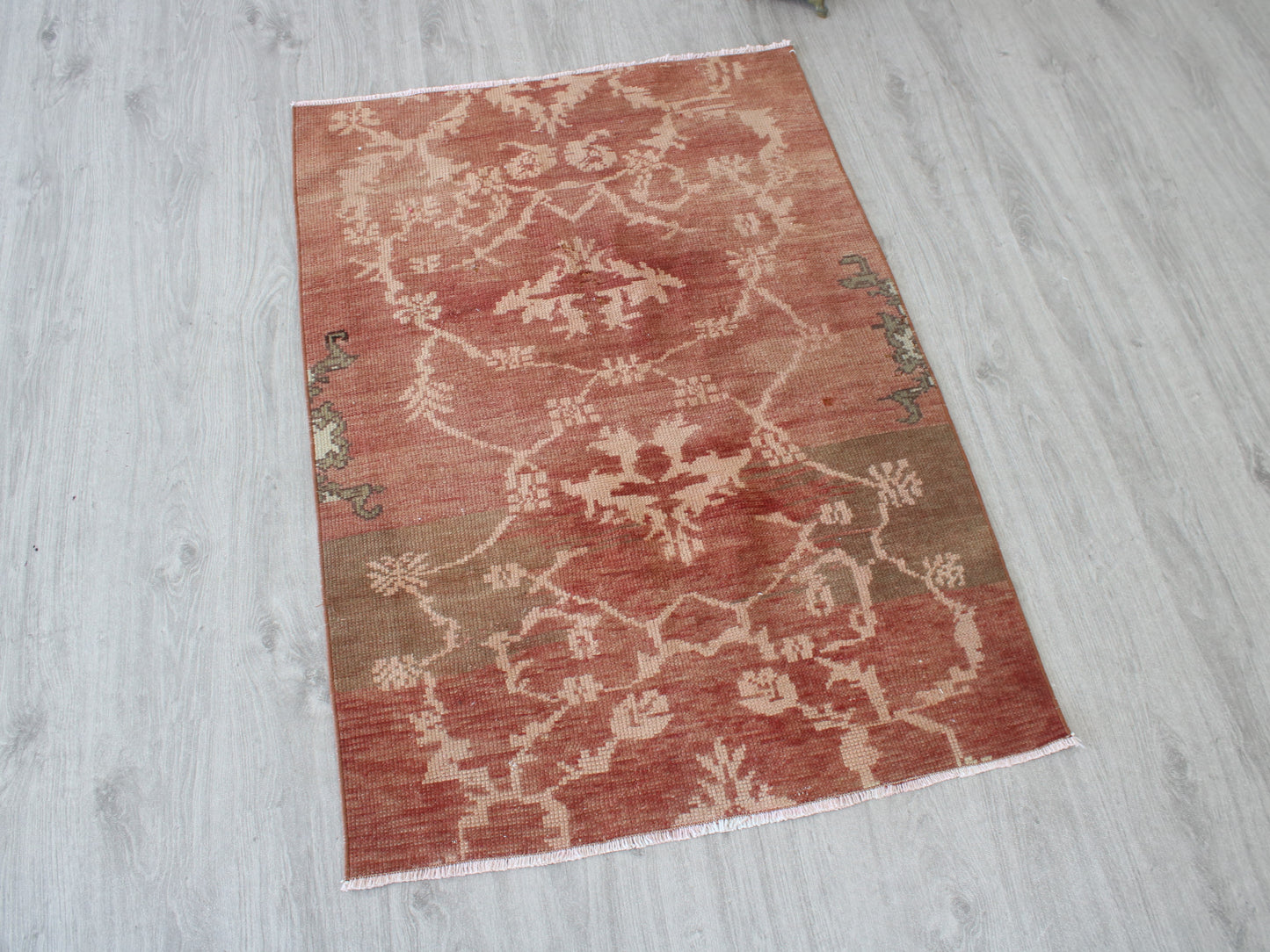 Vintage Oushak Rug - 5x8 Handwoven Pastel Anatolian Wool Rug