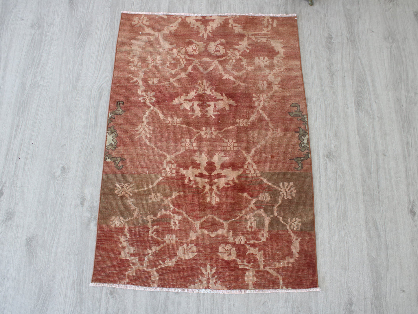 Vintage Oushak Rug - 5x8 Handwoven Pastel Anatolian Wool Rug