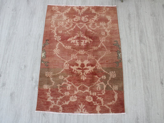 Vintage Oushak Rug - 5x8 Handwoven Pastel Anatolian Wool Rug