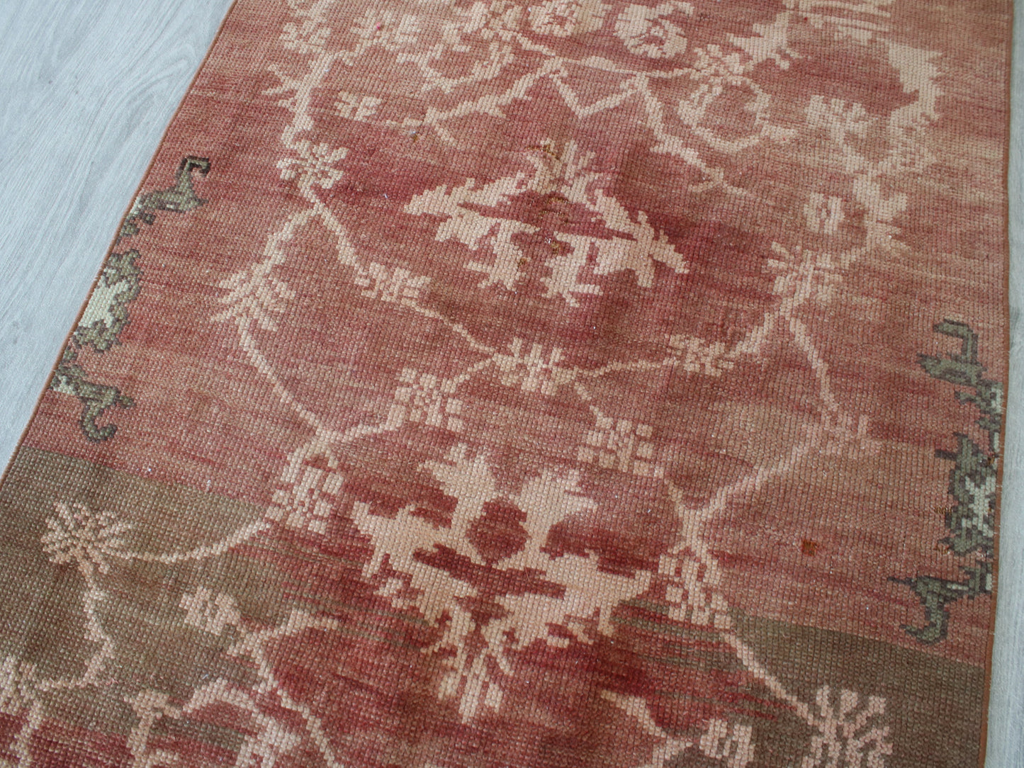 Vintage Oushak Rug - 5x8 Handwoven Pastel Anatolian Wool Rug