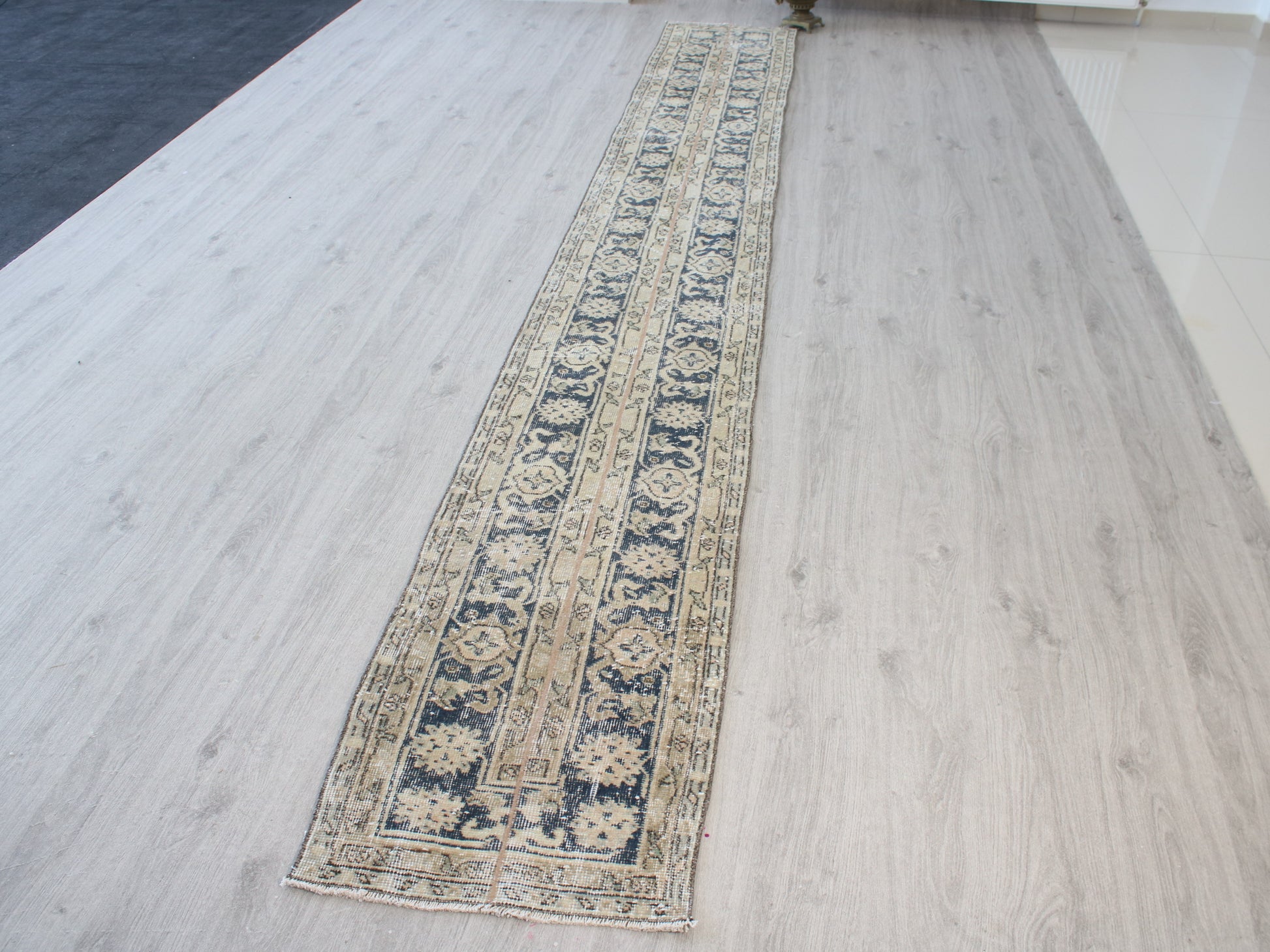 Vintage Oriental Patchwork Wool Runner Rug
