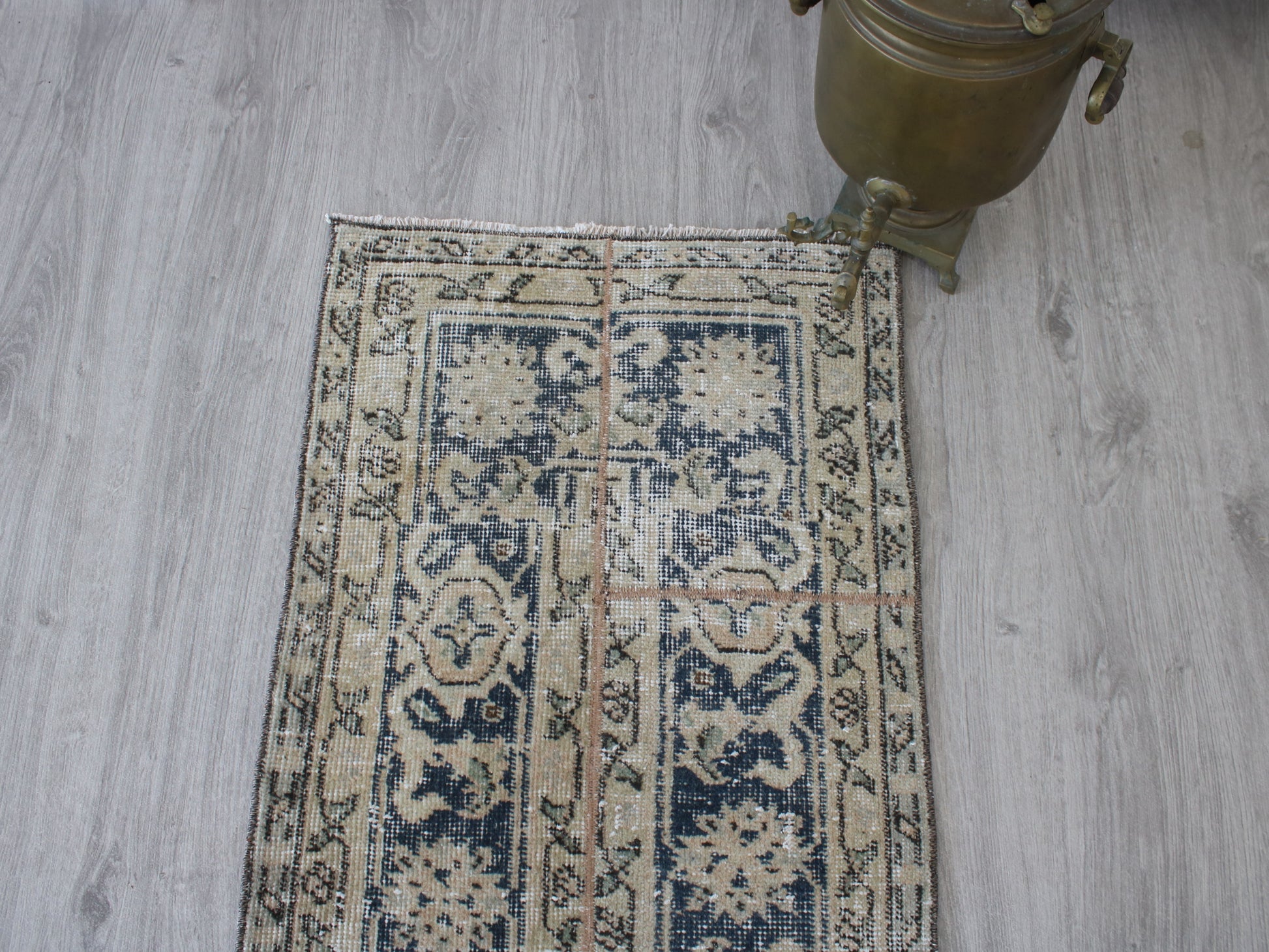 Handmade Vintage Turkish Runner Rug
